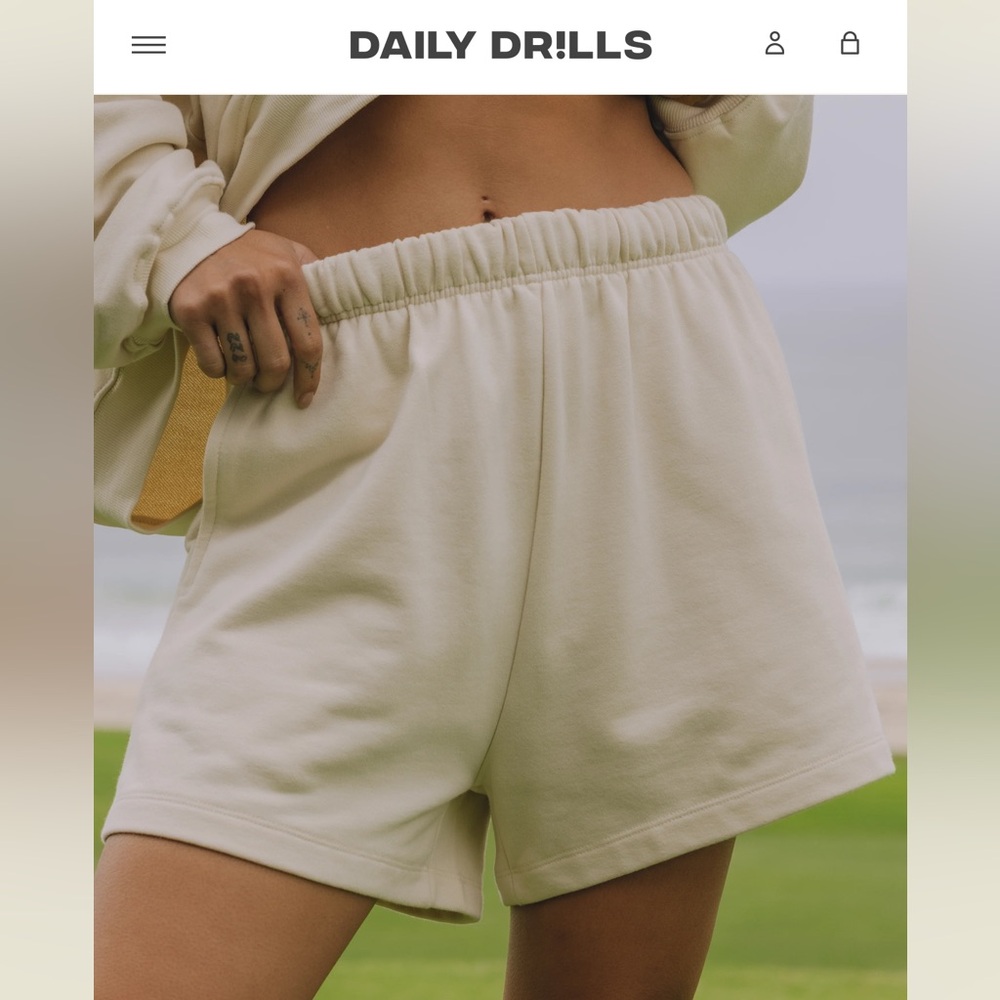 Daily Drills Cream Athletic Shorts